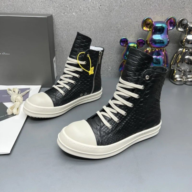 Нові Кеди Rick Owens Ramones High Python Black White/size 40-44/Преміум якість! — фото 2