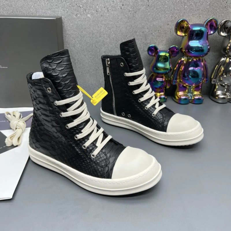 Нові Кеди Rick Owens Ramones High Python Black White/size 40-44/Преміум якість! — фото 3
