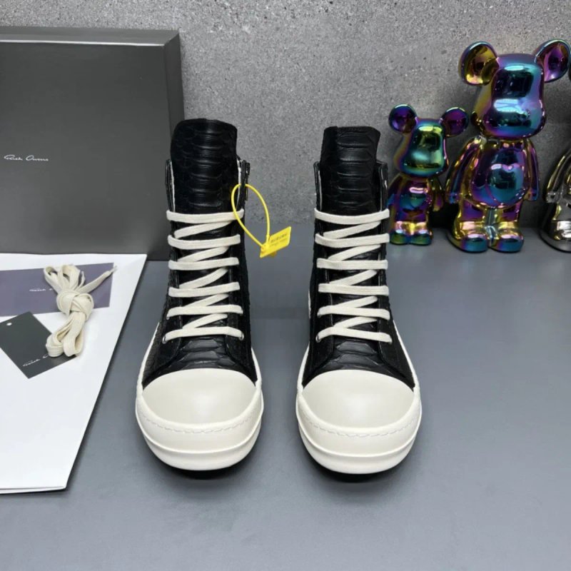 Нові Кеди Rick Owens Ramones High Python Black White/size 40-44/Преміум якість! — фото 7