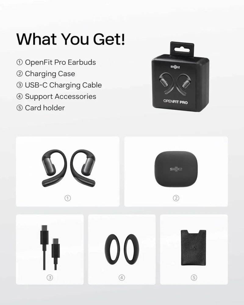 Нові навушники Shokz OpenFit Pro Black — Повний комплект! — фото 4