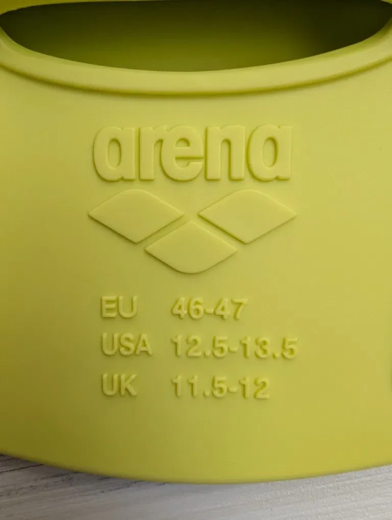 НОВІ Спортивні Ласти Arena Fins д\тренуваннь в басейні\воді  Adult 46-47 Lime р. EU46/47_US12.5-13.5 — фото 6
