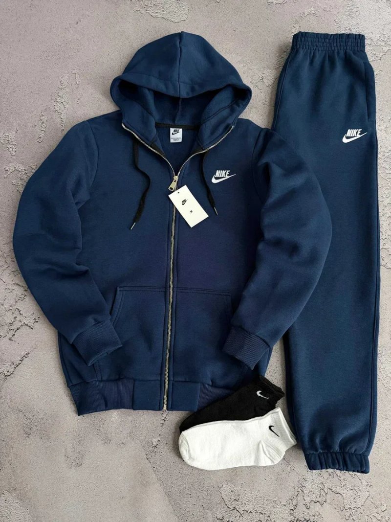 Новинка! Чоловічий зимовий костюм Nike на флісі + 2 пари шкарпеток у подарунок — фото 2