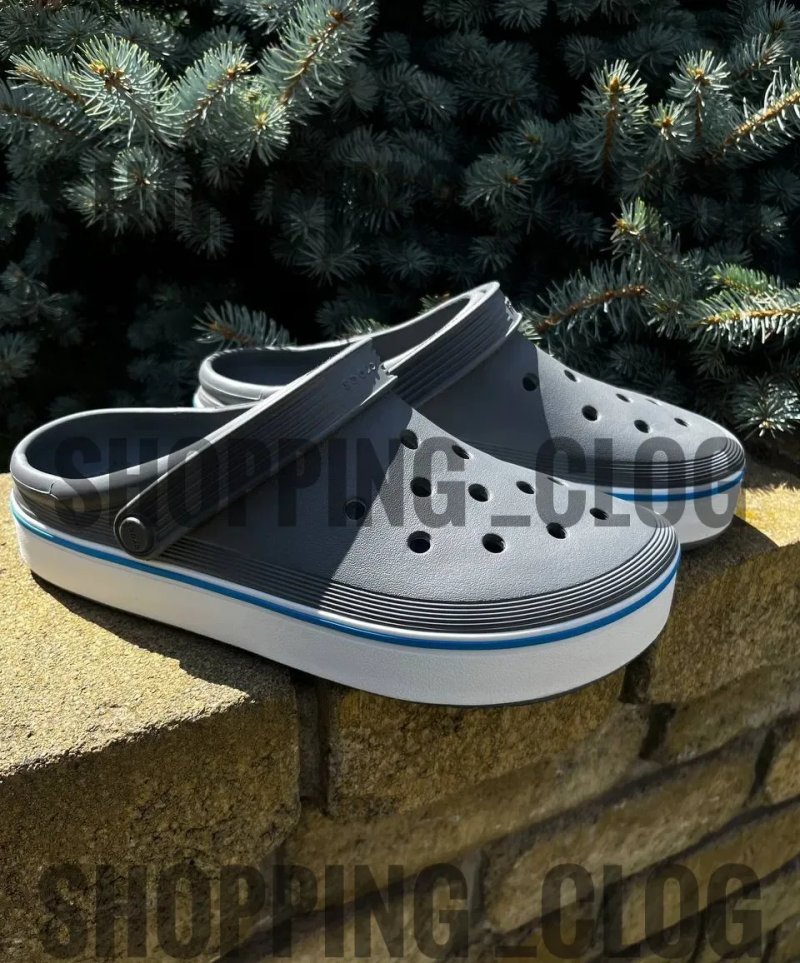 Новинка! Крокс Crocs Off Court Clog унісекс Crocs Off Court Crey/Navy/Black crocs — фото 2