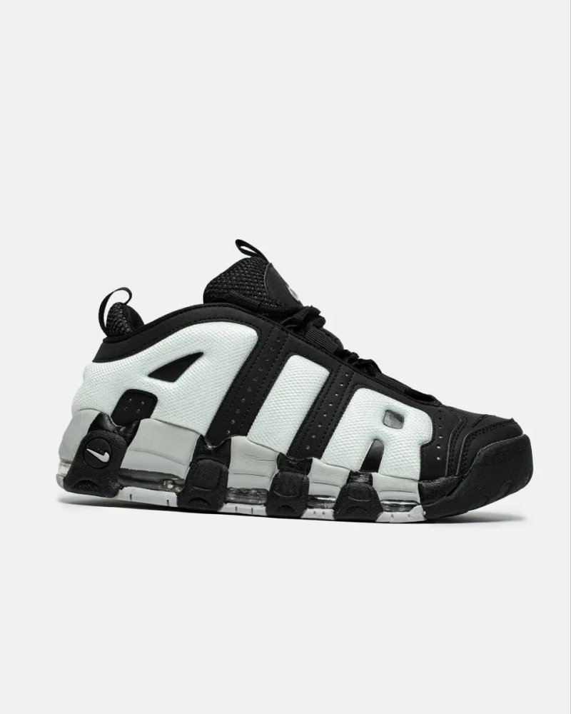 Новинка•Кросівки Nike Air Uptempo Low Black Photon Dust•Найк Аір(чорно-білі) — фото 7