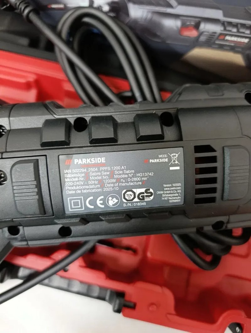 Новинка! Шабельна пилка PARKSIDE PPFS 1200 A1, сабельна парксайд перформанс 1200ват, шабельна пила PARKSIDE PERFORMANCE 1200 A1 — фото 8