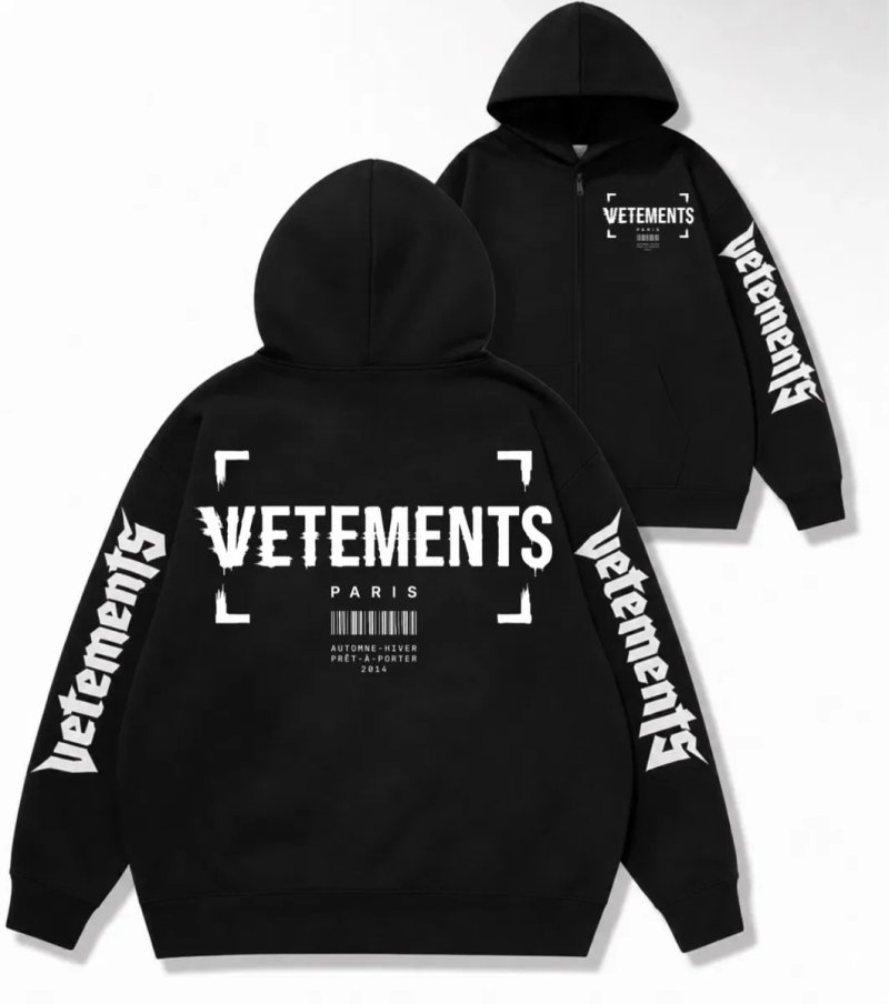 Новинка Зип худи Vetements Logo унисекс  Ветементс Ветмо кофта толстовка лонгслив свитшот на подарок — фото 5