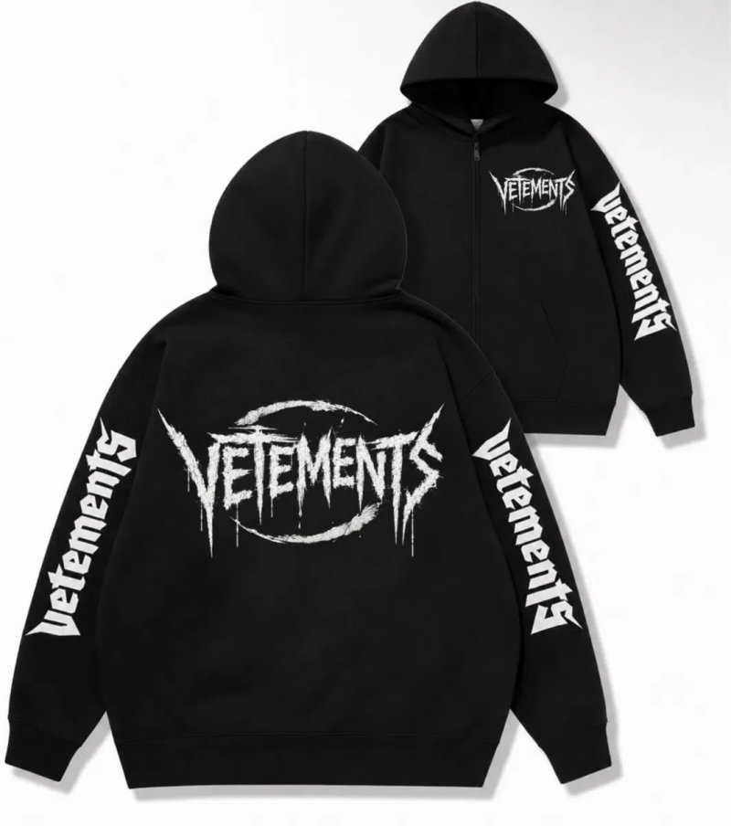 Новинка Зип худи Vetements Logo унисекс  Ветементс Ветмо кофта толстовка лонгслив свитшот на подарок — фото 6