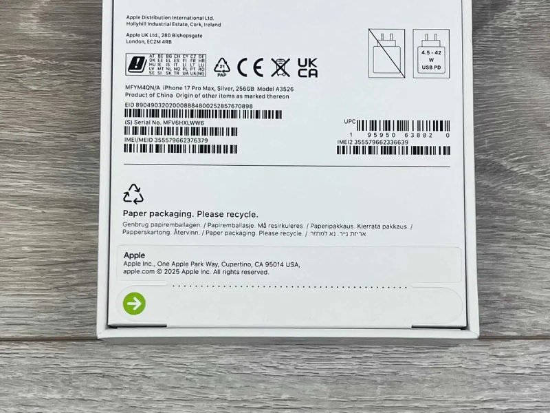 НОВИЙ Apple iPhone 17 Pro Max - 256GB - Silver nanoSim Neverlock №530 — фото 4