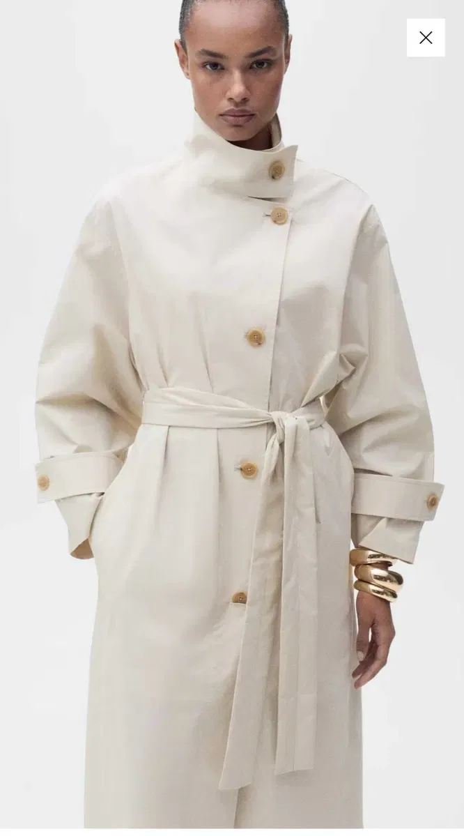 Новий бавовняний тренч Mango Oversize M/L, з біркою — фото 4