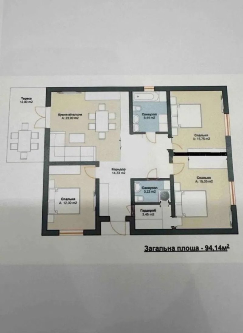 Новий будинок 90 м² з терасою 37 м² | Ділянка 5 соток — фото 8