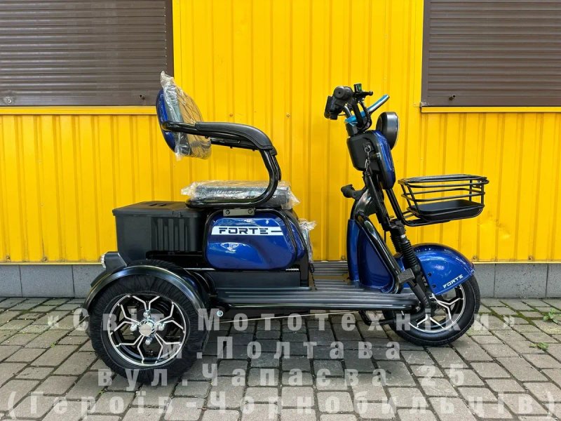 Новий електротрайк Forte Family-WN1072G 1000W 72V20Ah ГРАФЕНОВІ АКБ — фото 2