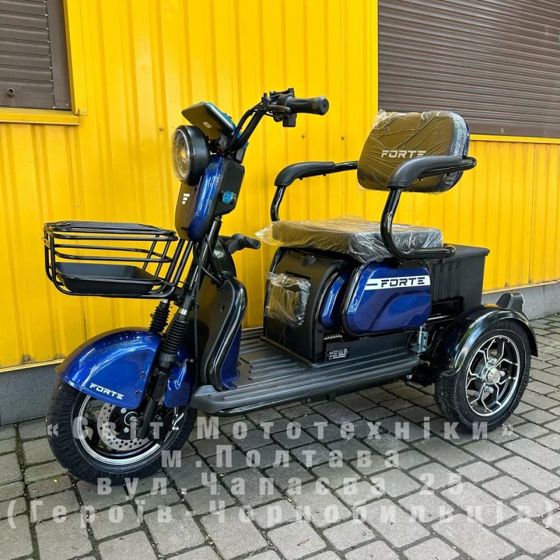 Новий електротрайк Forte Family-WN1072G 1000W 72V20Ah ГРАФЕНОВІ АКБ — фото 4