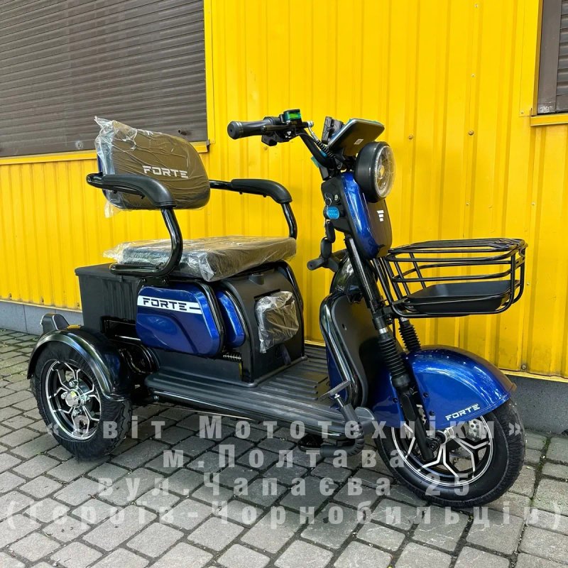Новий електротрайк Forte Family-WN1072G 1000W 72V20Ah ГРАФЕНОВІ АКБ — фото 5