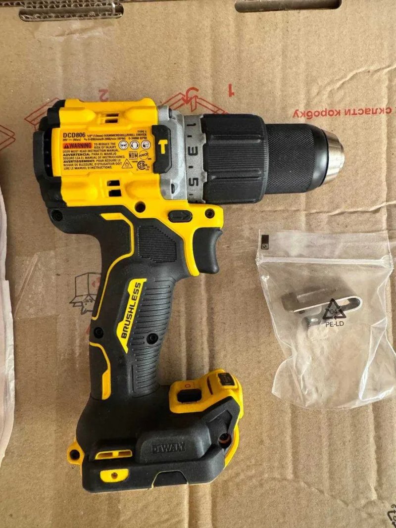 Новий оригінальний ударний шуруповерт Dewalt 20v DCD806 MADE IN MEXICO з CША — фото 2