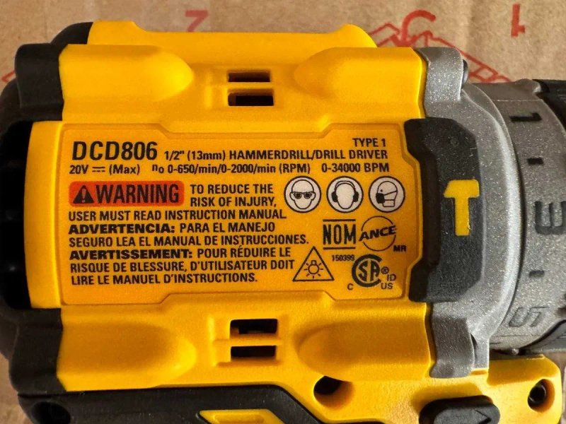Новий оригінальний ударний шуруповерт Dewalt 20v DCD806 MADE IN MEXICO з CША — фото 3