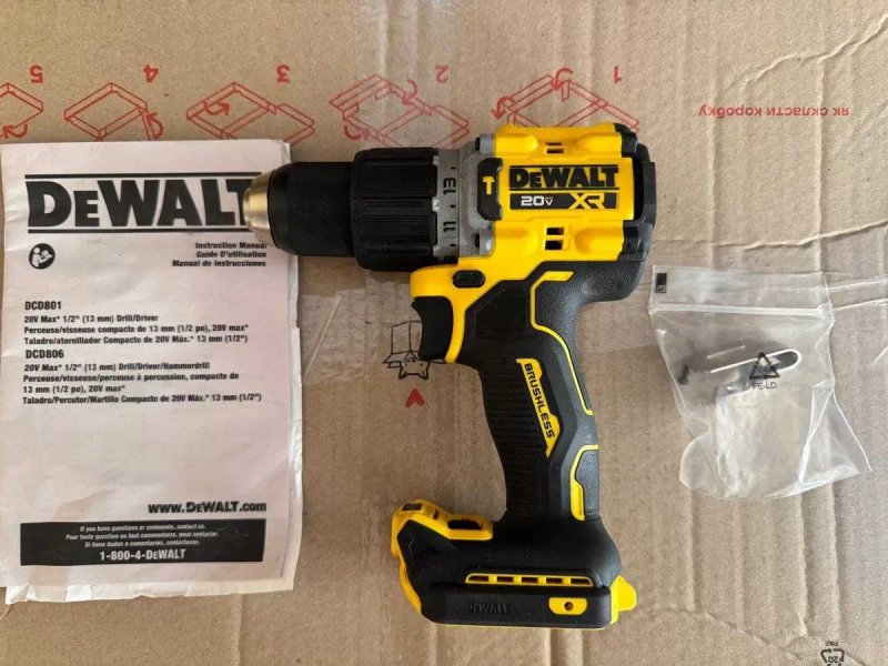 Новий оригінальний ударний шуруповерт Dewalt 20v DCD806 MADE IN MEXICO з CША — фото 8