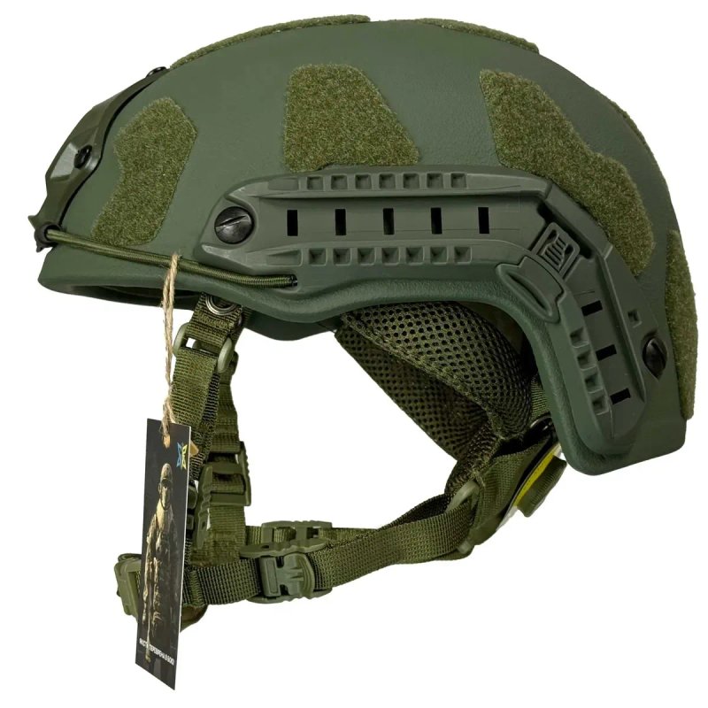 Новий шолом FAST VELCRO 2.0 з підвісною WENDY 1 класу ДСТУ. Олива. — фото 3