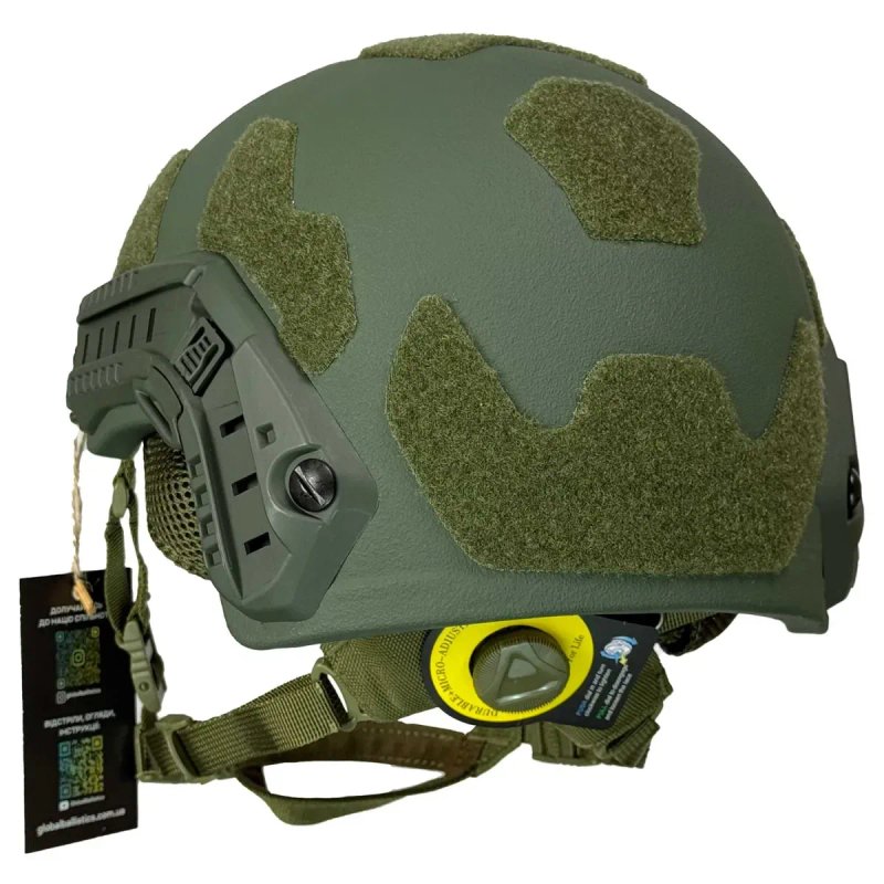 Новий шолом FAST VELCRO 2.0 з підвісною WENDY 1 класу ДСТУ. Олива. — фото 4