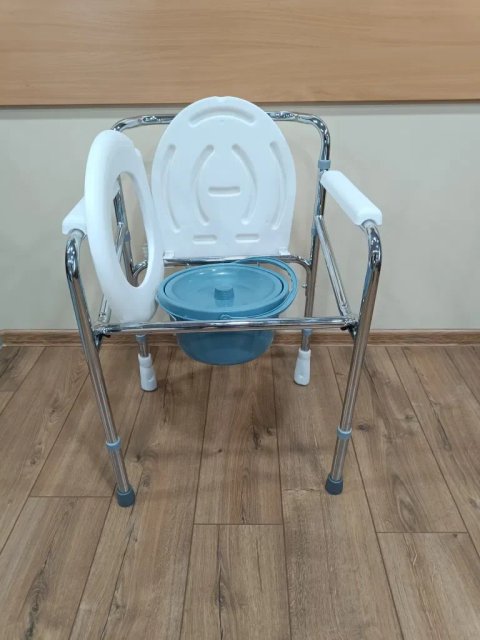 Новий складаний стілець з судном, туалетний крісло стілець (є на колесах також).