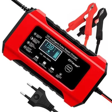 НОВИЙ Зарядний пристрій для АКБ акумуляторів 12V 6A 10A з LCD-дисплеєм