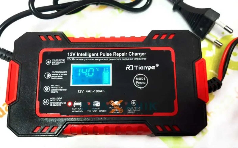НОВИЙ Зарядний пристрій для АКБ акумуляторів 12V 6A 10A з LCD-дисплеєм — фото 3