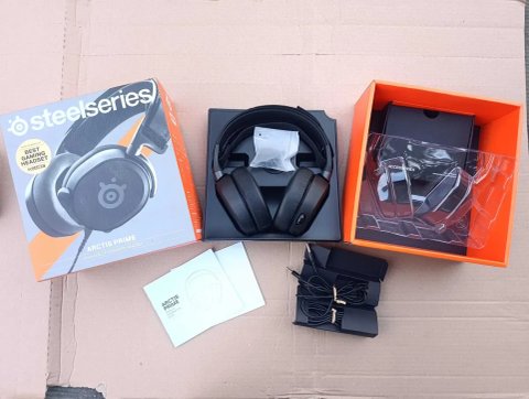 Новые Наушники Гарнитура проводная игровая с микрофоном SteelSeries Arctis Prime Black (61487)
