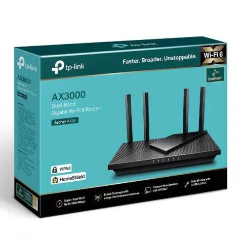 Новый Mesh WiFi 6 Гигабитный 5 ГГц Роутер Tp-Link Archer AX55 AX3000