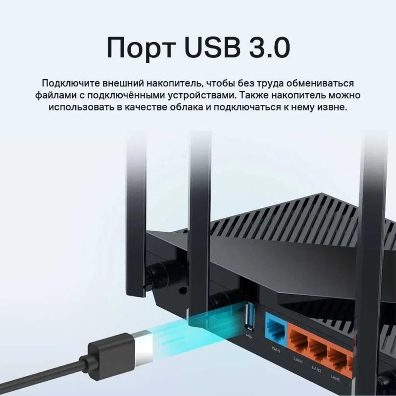 Новый Mesh WiFi 6 Гигабитный 5 ГГц Роутер Tp-Link Archer AX55 AX3000 — фото 5