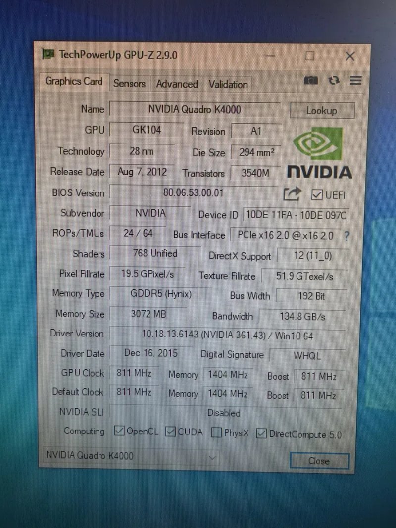 Nvidia Quadro K4000 3GB 192BIT GDDR5 Відеокарта професійна  стан гарний — фото 5