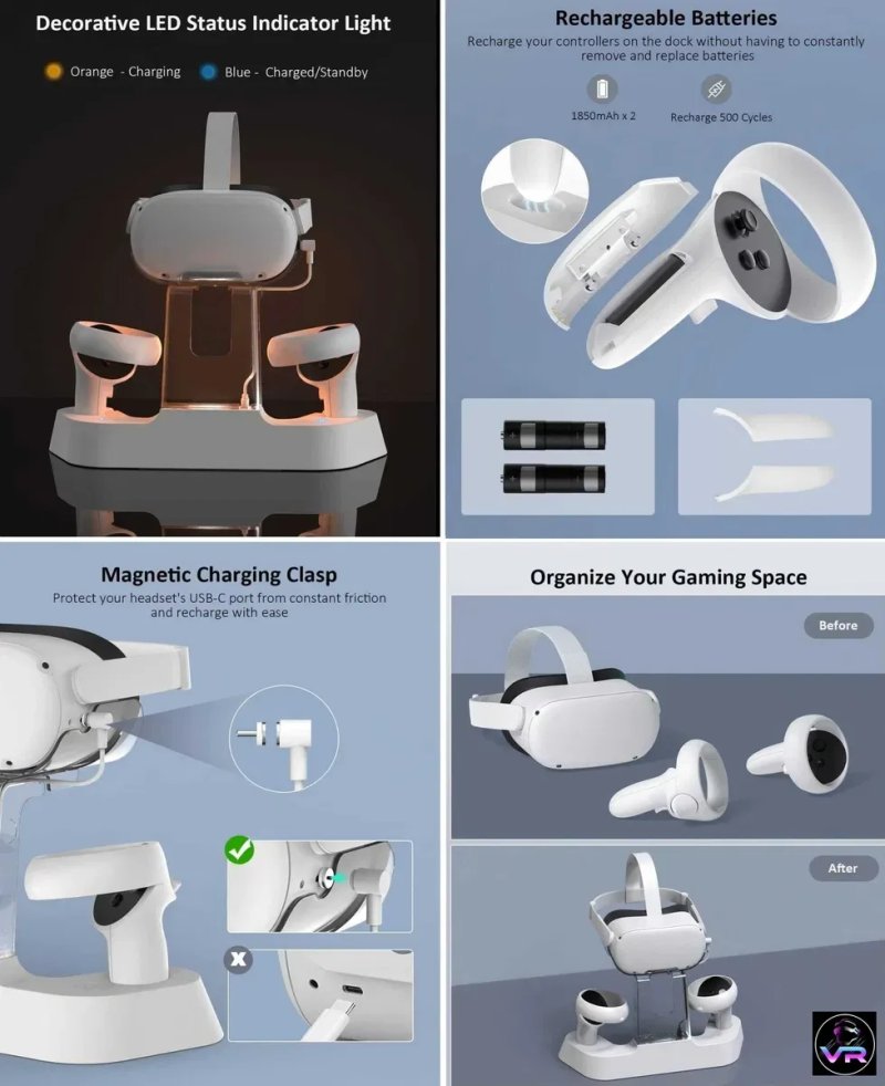 ‼️ Oculus Quest 2 зарядна док-станція Charging Dock Station Meta — фото 5