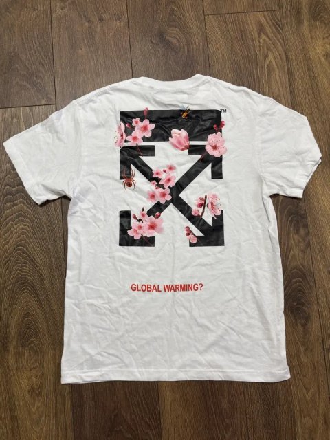 Off-White T-Shirt Global Warming біла футболка