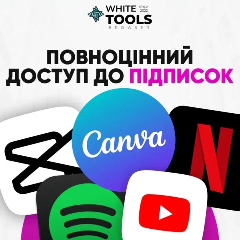 Офіційна підписка CapCut Pro, Canva Pro та Spotify Premium