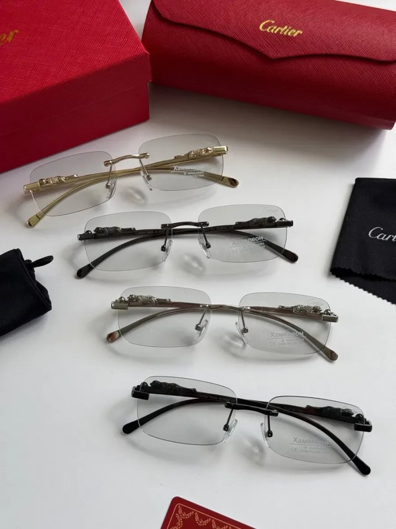 Окуляри картьє cartier хамелеон іміджеві темніють на сонці безоправні прозорі чоловічі жіночі унісекс — фото 8