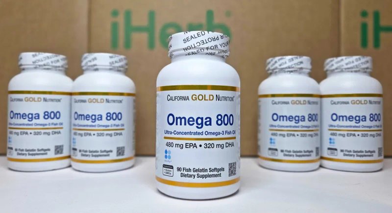 Омега 800 California Gold Nutrition. Концентрована Омега 3, 30 та 90шт — фото 2