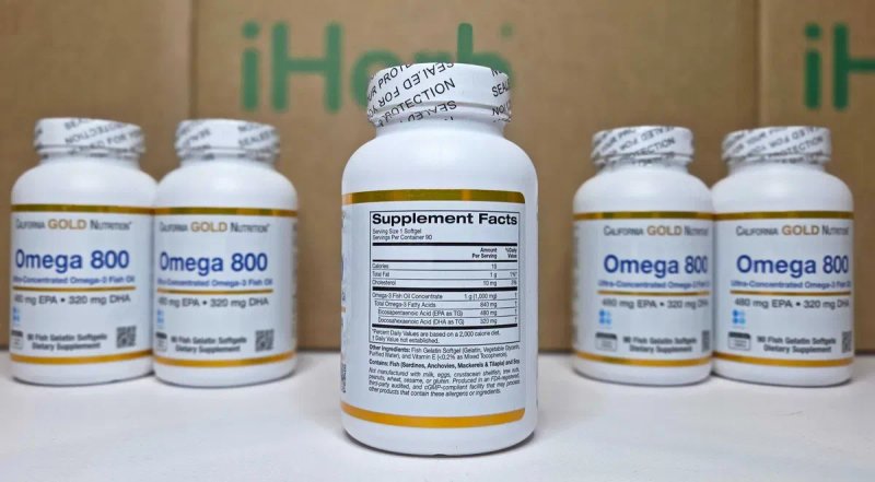 Омега 800 California Gold Nutrition. Концентрована Омега 3, 30 та 90шт — фото 3