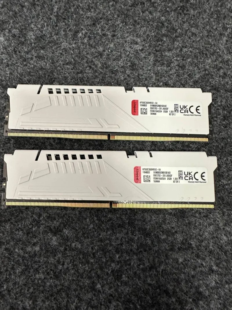 Оперативна памʼять DDR5 64gb 6000 mhz Kingston Fury White — фото 2
