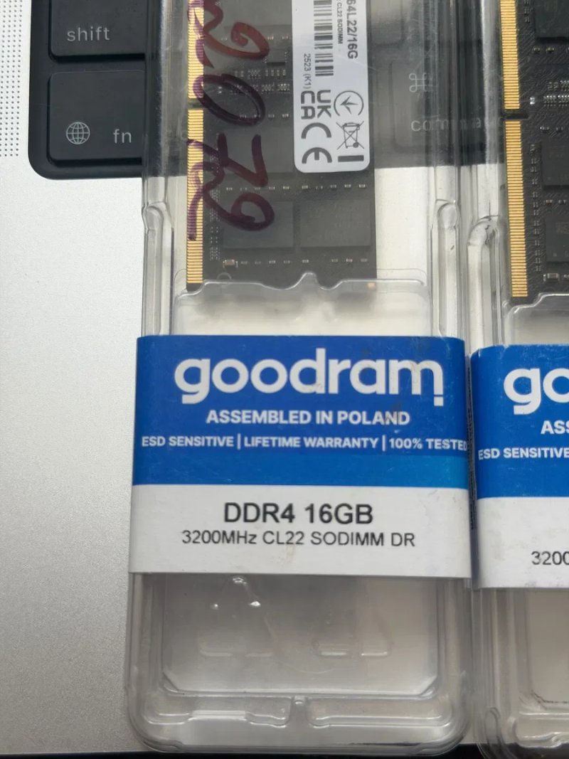 Оперативна пам'ять для ноутбуків Goodram 16GB 3200MHz DDR4 ОЗУ 16ГБ ДДР4 — фото 2