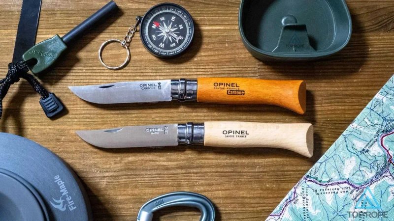 Opinel №8 Carbon vs stainless steel Ніж вуглецева сталь  чи нержавійка нож  углеродка нержавейка Опінель — фото 3
