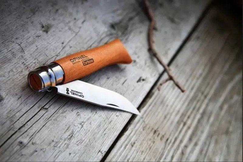 Opinel №8 Carbon vs stainless steel Ніж вуглецева сталь  чи нержавійка нож  углеродка нержавейка Опінель — фото 6
