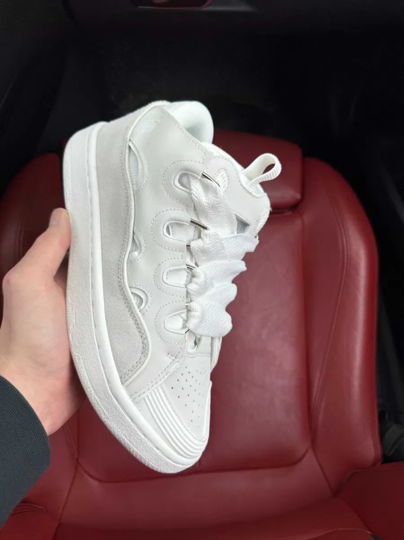 (ОПЛАТА ПІСЛЯ ОГЛЯДУ)Lanvin Curb Sneakers All White Менш Дуті — фото 3