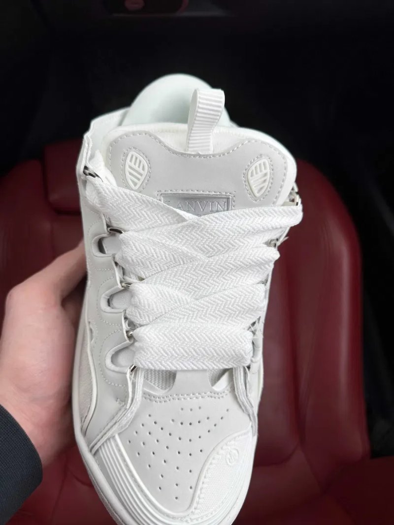 (ОПЛАТА ПІСЛЯ ОГЛЯДУ)Lanvin Curb Sneakers All White Менш Дуті — фото 4
