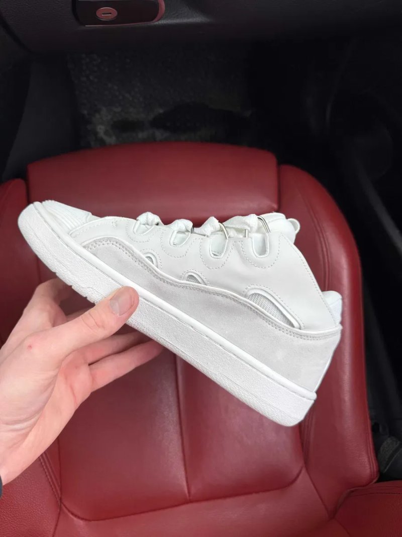 (ОПЛАТА ПІСЛЯ ОГЛЯДУ)Lanvin Curb Sneakers All White Менш Дуті — фото 6
