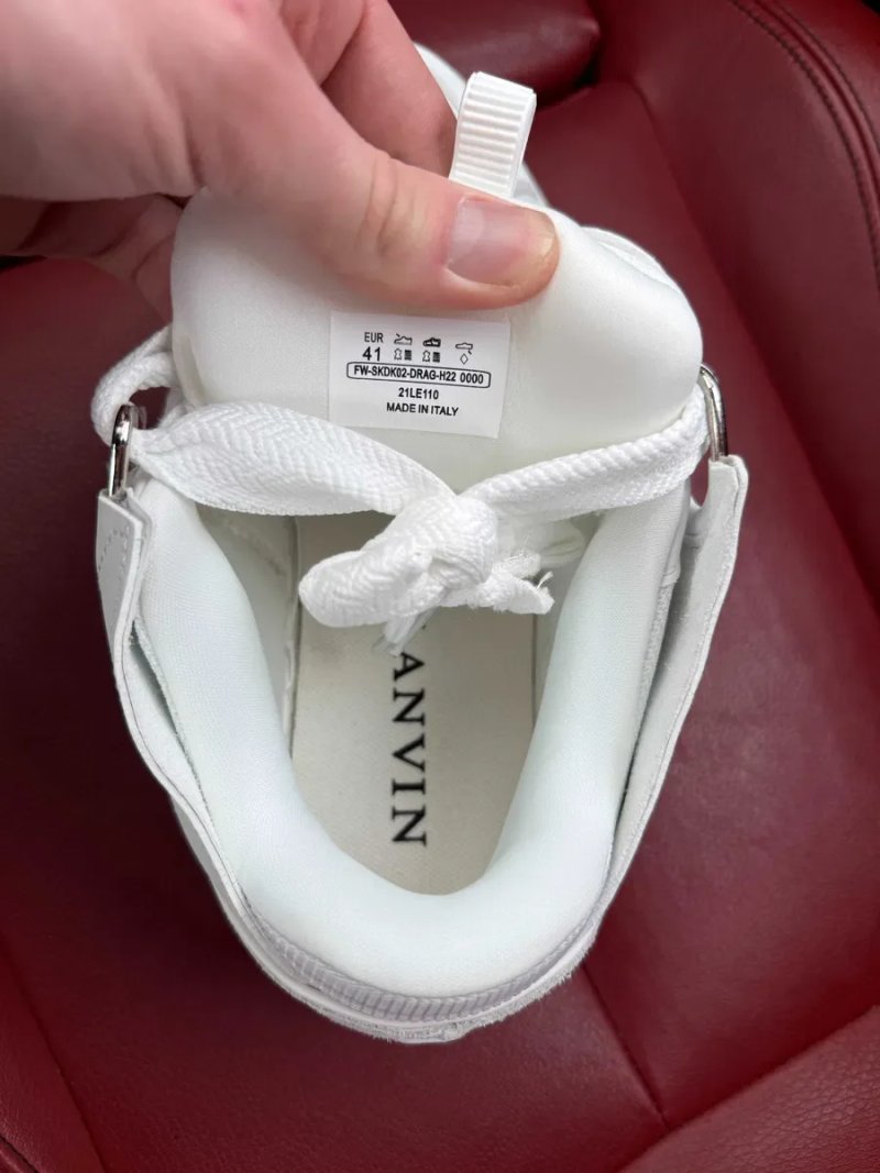 (ОПЛАТА ПІСЛЯ ОГЛЯДУ)Lanvin Curb Sneakers All White Менш Дуті — фото 8