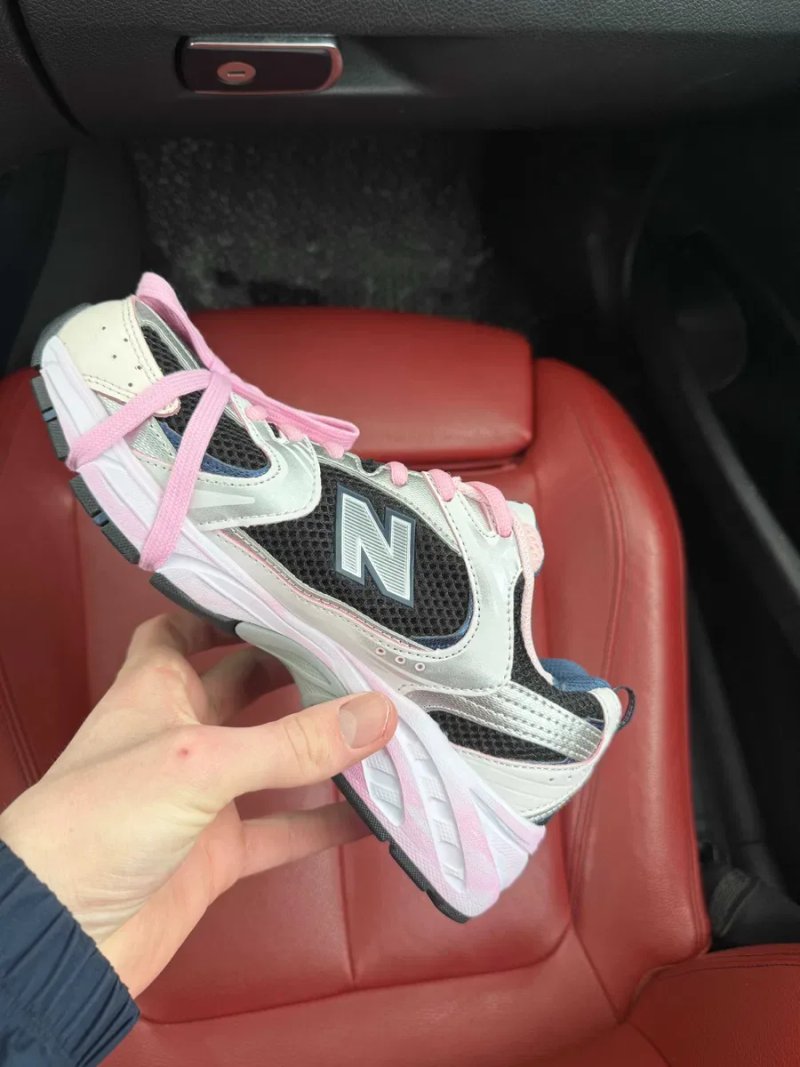 (ОПЛАТА ПІСЛЯ ОГЛЯДУ)New Balance 530 Custom White Black Pink — фото 6