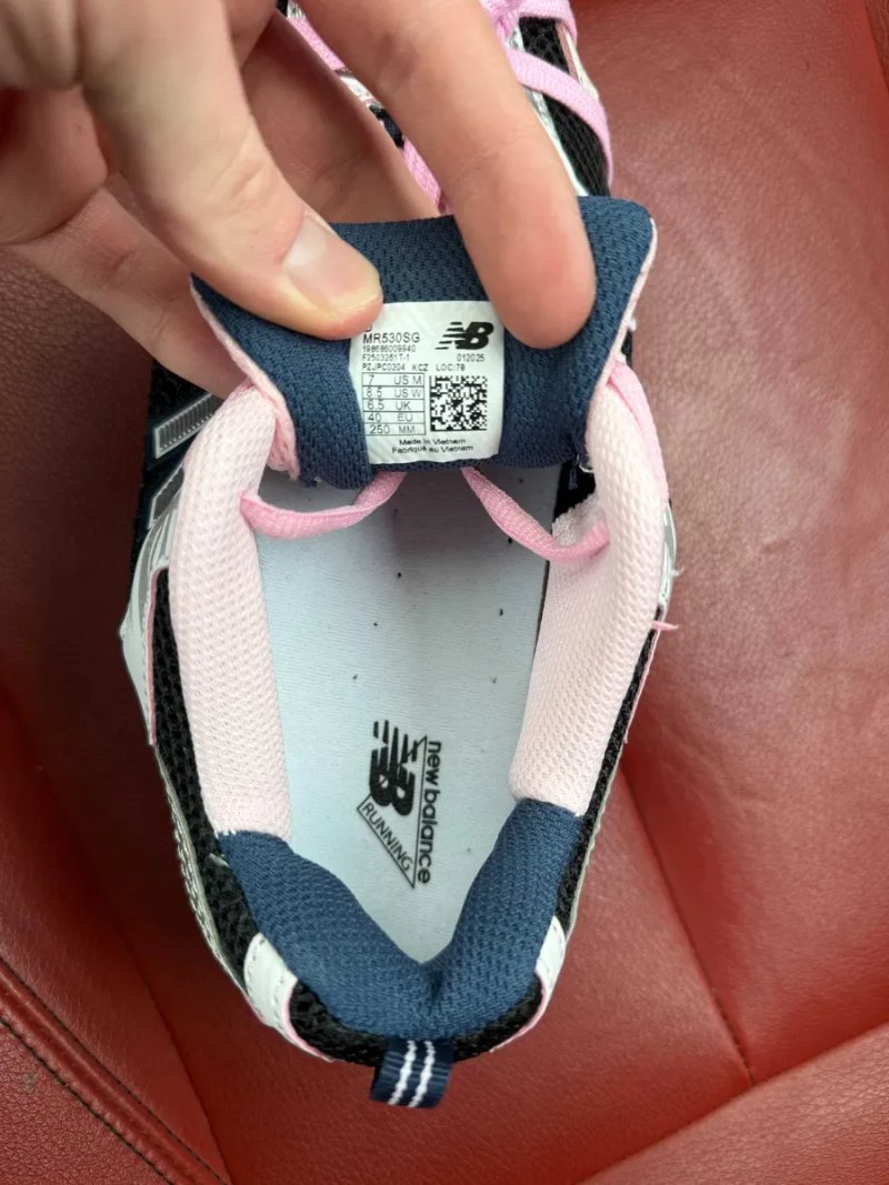 (ОПЛАТА ПІСЛЯ ОГЛЯДУ)New Balance 530 Custom White Black Pink — фото 8