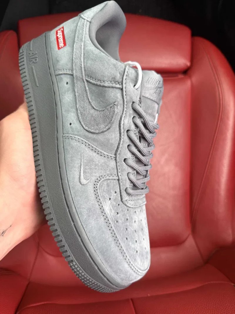(ОПЛАТА ПІСЛЯ ОГЛЯДУ)Nike Air Force 1 Low x Supreme Grey Найк Аір Форс 1 Лоу х Супрім Сірі — фото 3
