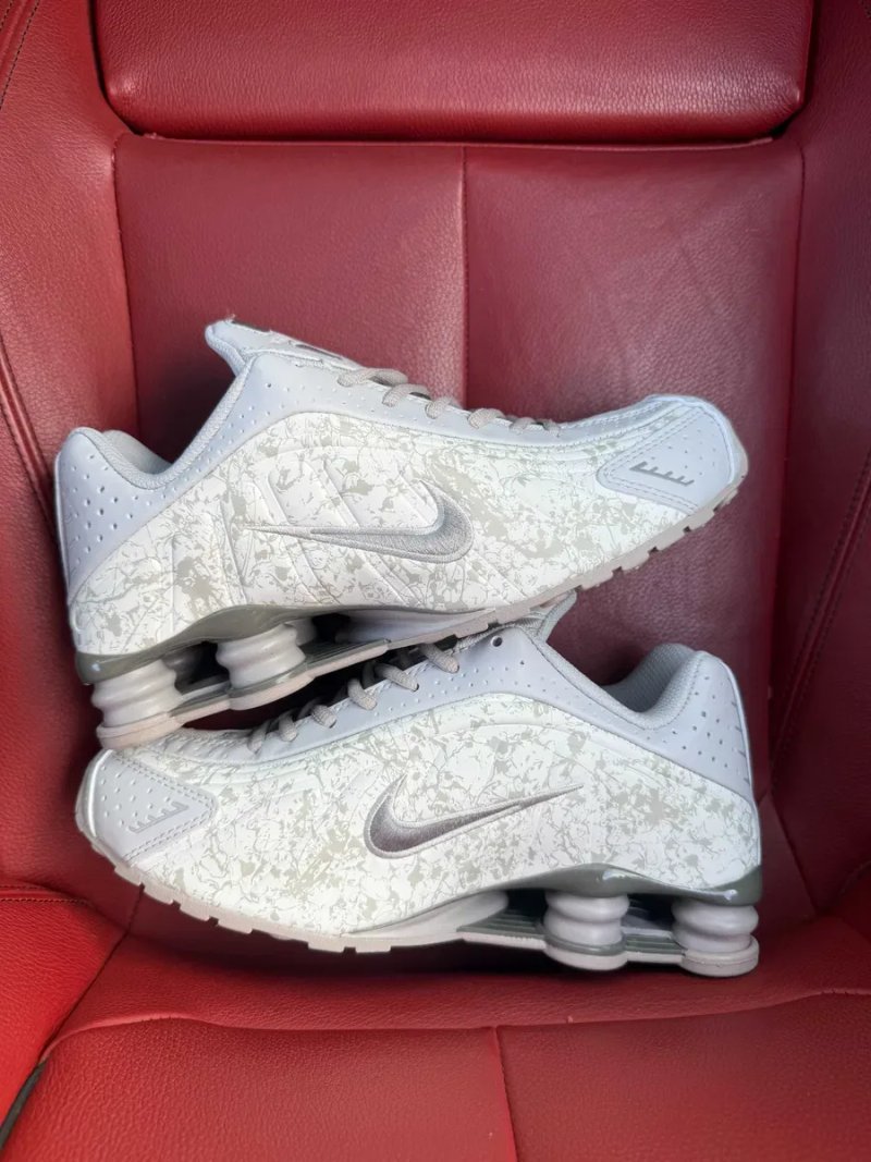 (ОПЛАТА ПІСЛЯ ОГЛЯДУ)Nike Shox R4 Flat Pewter Floral Beige Найк Шокс Р4 Флет Пеутер Флорал Бежеві — фото 8