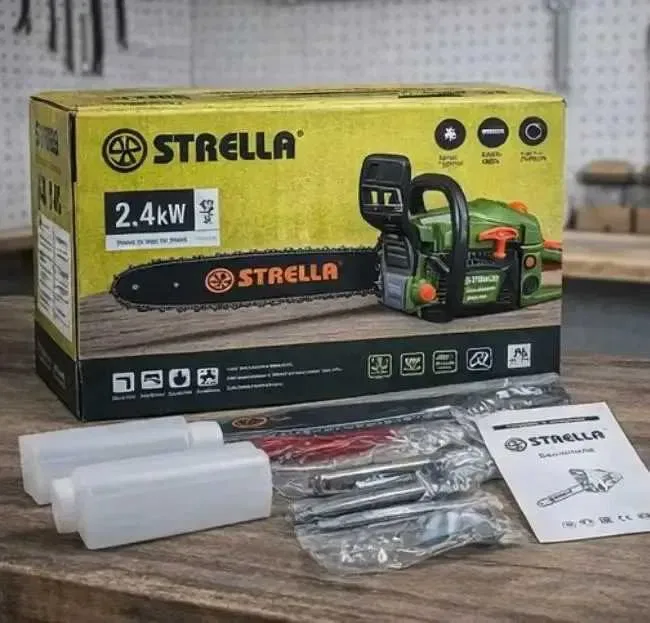 ОПТ/РОЗДРІБ! Бензопила Італійська STRELLA 2.4 квт, 45 см шина, 5.5 кг. Пила бенщиновая Итальянская, 2.4 килловата, шина 45 см — фото 2