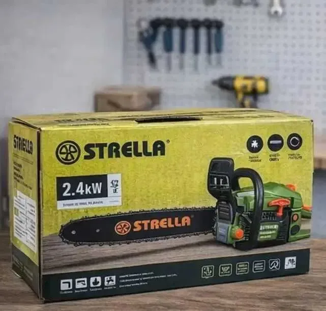 ОПТ/РОЗДРІБ! Бензопила Італійська STRELLA 2.4 квт, 45 см шина, 5.5 кг. Пила бенщиновая Итальянская, 2.4 килловата, шина 45 см — фото 3
