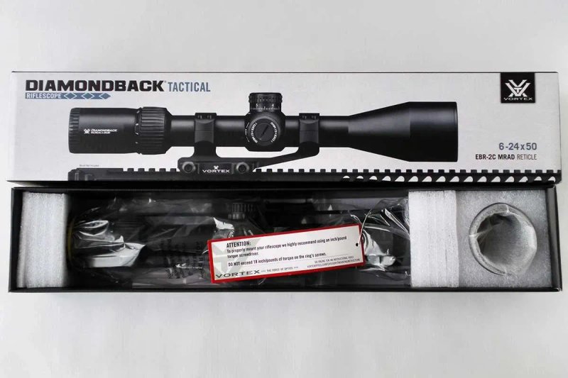 Оптичний приціл Vortex Diamondback 6-24x50 FFP | EBR-2C MRAD, Оригінал — фото 2